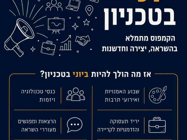 יוני בטכניון – חודש של אירועי מדע, טכנולוגיה, אמנות, תרבות וקהילה